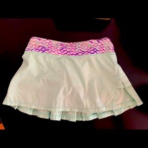 Ivivva size 8 skort EUC mint green